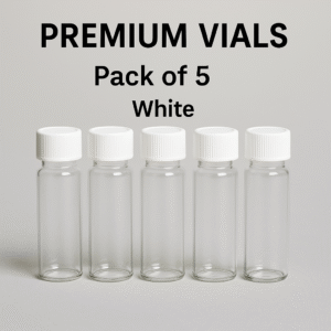 Premium vials — Pack of 5 — White